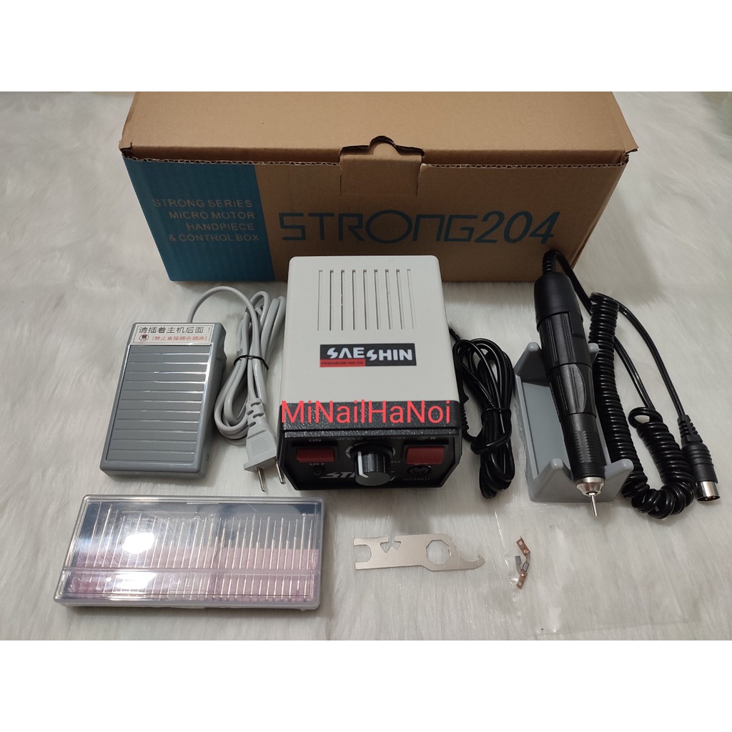 Máy mài móng strong 204 công nghệ Korea tốc độc cao 55000 vòng / phút siêu khỏe