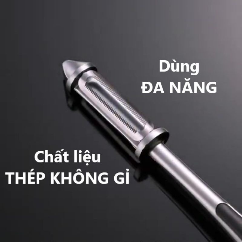 Dụng cụ nạo rau củ,bào gọt hoa quả - Dao giao gọt vỏ trái cây inox không gỉ đa năng 4in1 tiện dụng