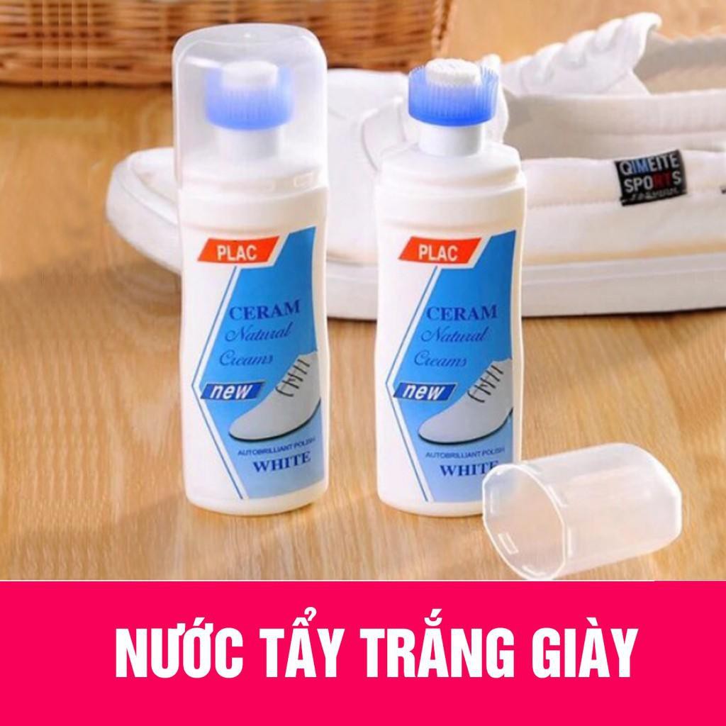 Chai dung dịch đánh tẩy trắng giày, túi xách PLAC siêu sạch