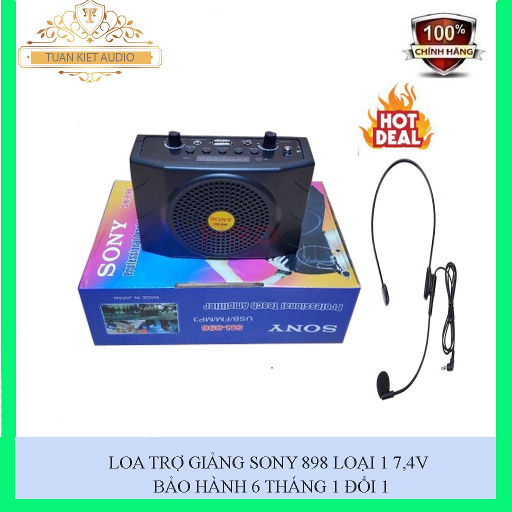 🔊🔊🔊LOA TRỢ GIẢNG SONY SN 898  ( loa loại 1 có micro cài tai, bin trâu, tiếng to rõ ràng )🔊🔊🔊