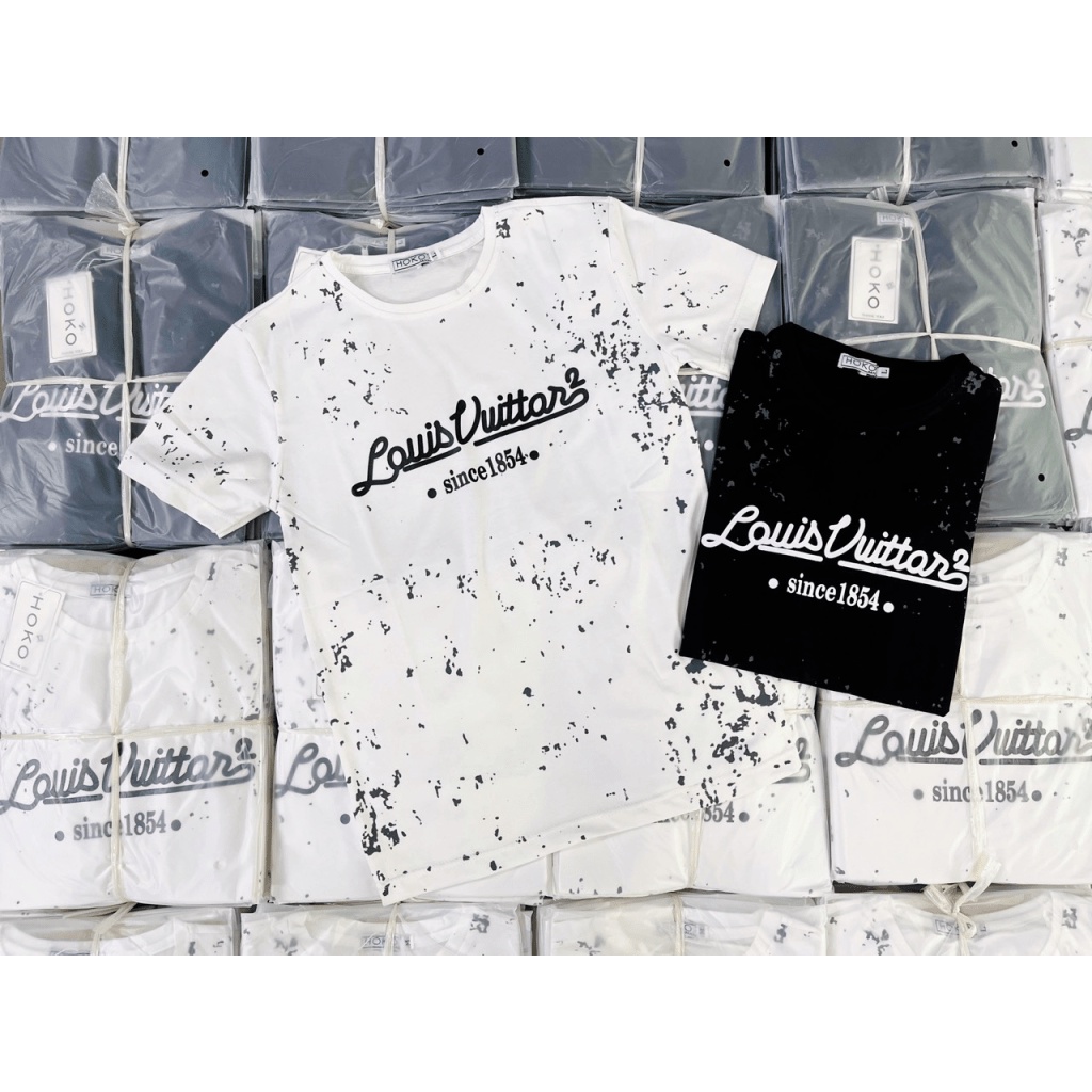 FREE SHIP ÁO THUN CỔ TRÒN LỆ VI HAI MÀU TRẮNG ĐEN CÁ TÍNH SINCE 1854