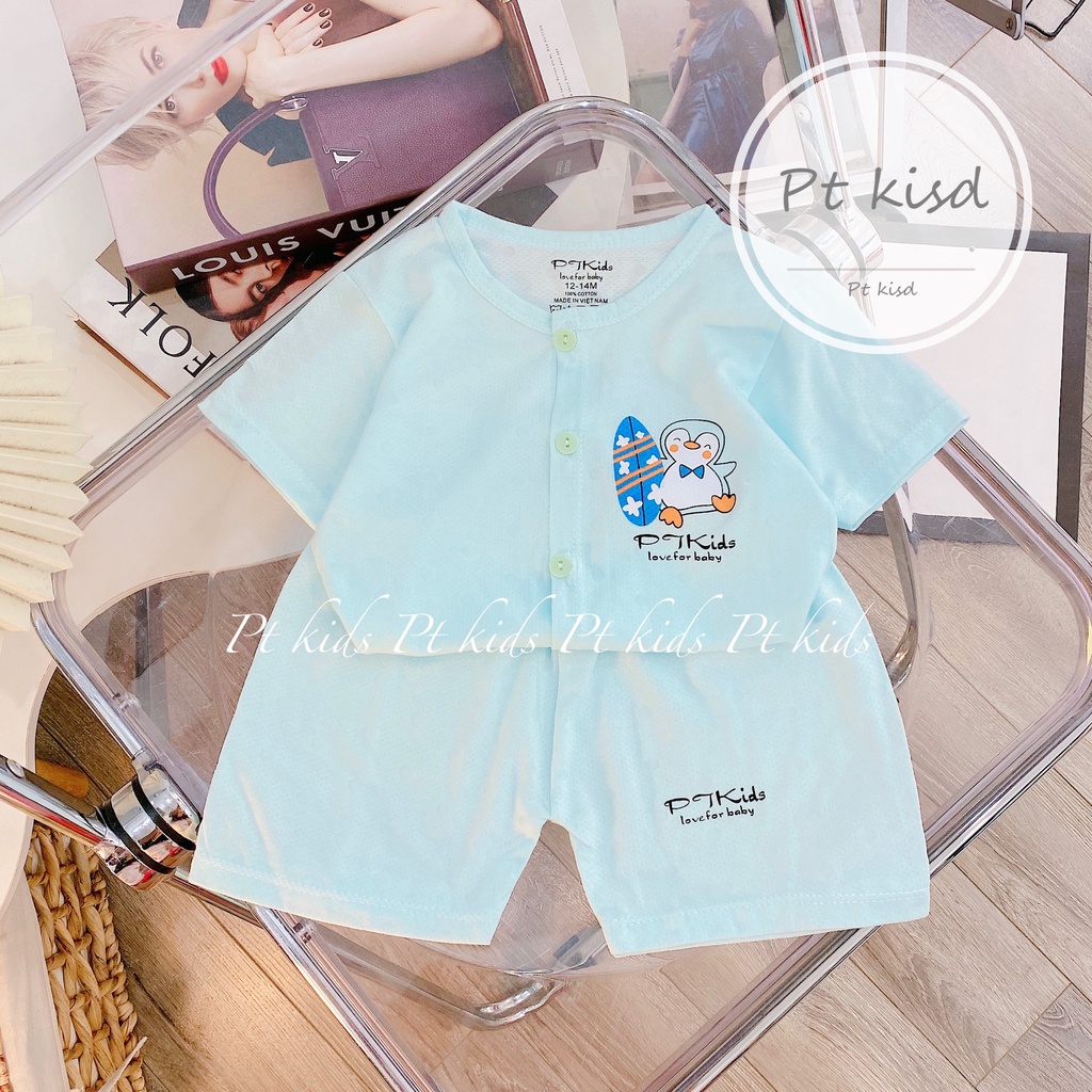 BỘ QUẦN ÁO CỘC SƠ SINH VẢI COTTON THÔNG HƠI XỊN XÒ THOÁNG MÁT MỀM MỊN CHO BÉ