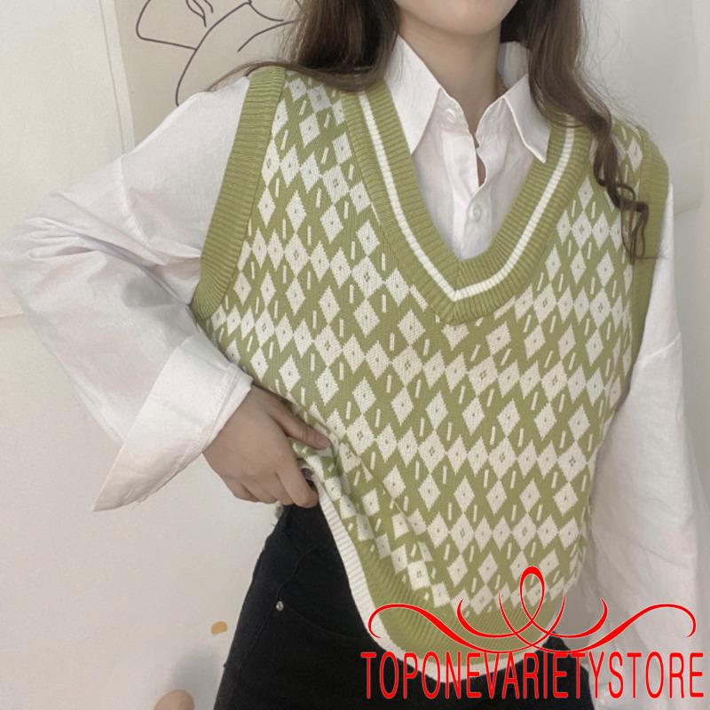 Áo Nữ Không Tay Cổ Chữ V Họa Tiết Hình Học Thời Trang Quyến Rũ | BigBuy360 - bigbuy360.vn