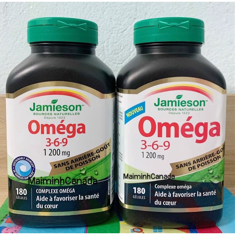 (Bill Canada) Viên uống Omega 3-6-9 1200mg Jamieson 180 viên; Jamieson Omega 369 No Fishy Aftertaste