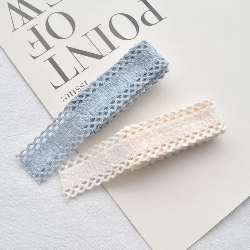 Dây Ruy Băng Vải Ren Polyester 25MM Dài 1 Yard Dùng Làm Kẹp Tóc Trang Sức DIY