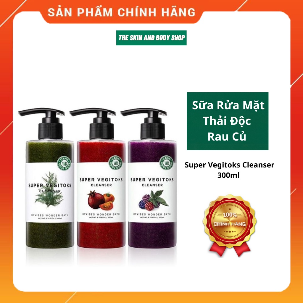 Sữa Rửa Mặt Thải Độc Rau Củ Super Vegitoks Cleanser