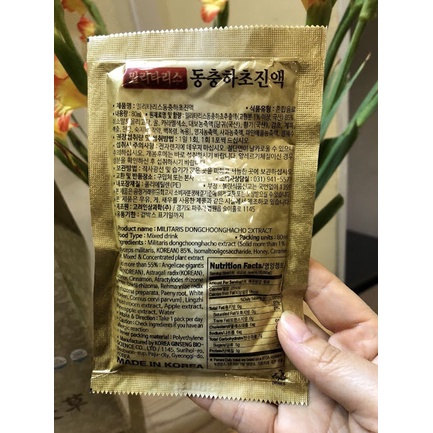 Nước Đông Trùng Hạ Thảo Hàn Quốc Bio hộp quai xách 30 gói x 80ml
