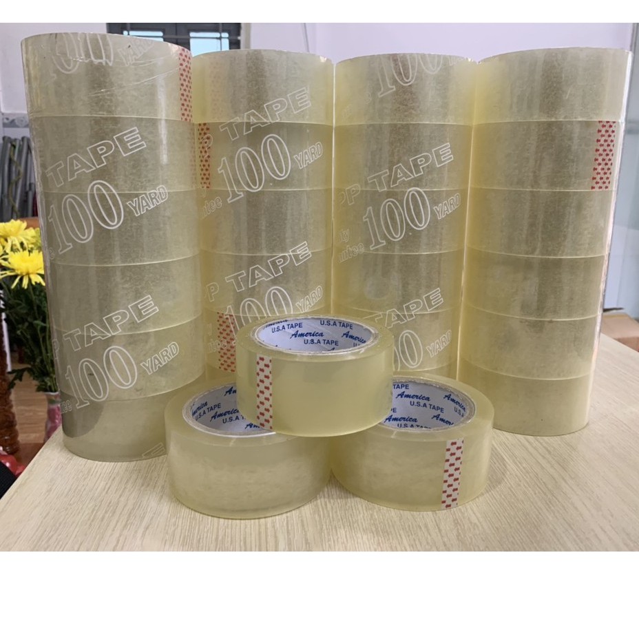 1,2KG BĂNG KEO TRONG/ĐỤC 100YARD GỒM 6 CUỘN