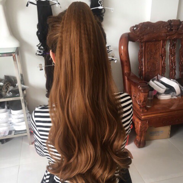 Tóc giả nữ đẹp ❤FREESHIP❤ GTóc giả ngoặm xoăn đuôi bấm phồng chân tóc, mã n49
