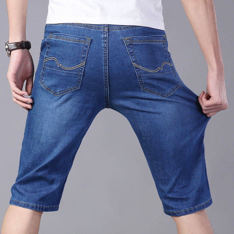 Quần Short Denim Ống Rộng Thời Trang Cho Nam