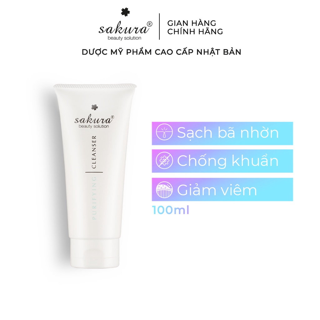 Sữa rửa mặt cho da dầu mụn Sakura Purifying Cleanser 100ml