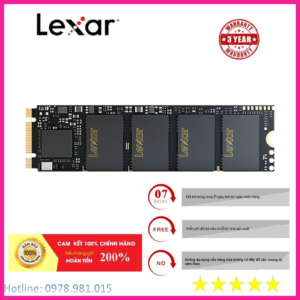 Ổ cứng SSD LEXAR 256GB NM100 M.2 2280 SATA III (6Gb/s)