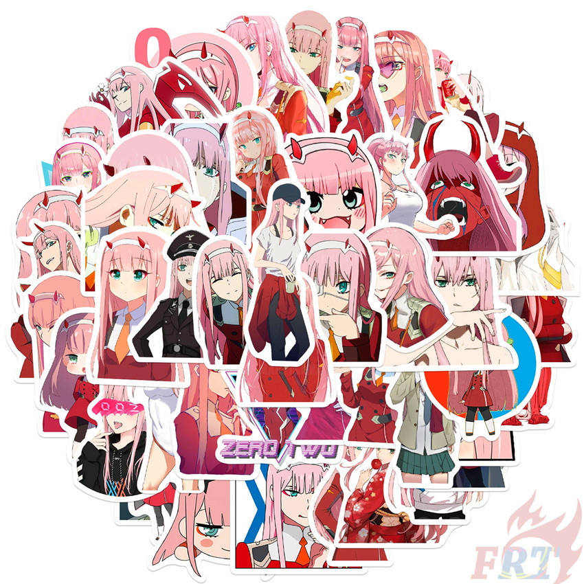 ❉ DARLING in the FRANXX - Series 07 Anime ZERO TWO 02 Stickers ❉ 50Pcs/Set DIY Fashion Waterproof Decals Doodle Stickers