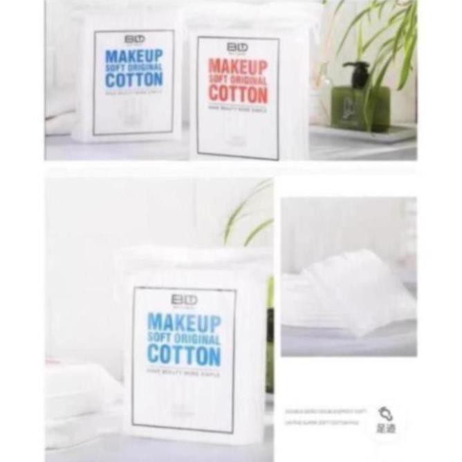Bông tẩy trang cotton 100% Beauty Blend, bông tẩy trang 3 lớp dai siêu mịn, tiết kiệm ko xơ bông [Túi 200 miếng] - uri1