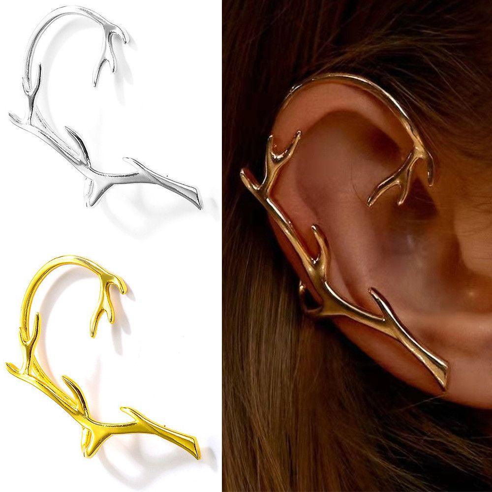 1 Khuyên Kẹp Vành Tai Không Xỏ Lỗ Hình Nhánh Cây