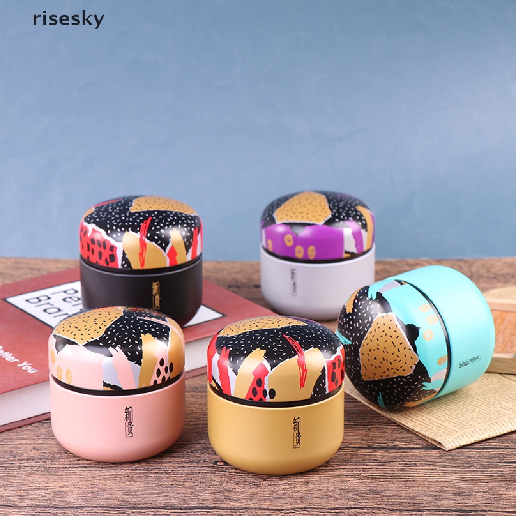 [risesky] Hộp Thiếc Đựng Cơm Trưa Màu Đen Nhám Có Khóa Và Chìa Khóa Chất Liệu Cấp Một Hộp Thiếc ♨Trên đó
