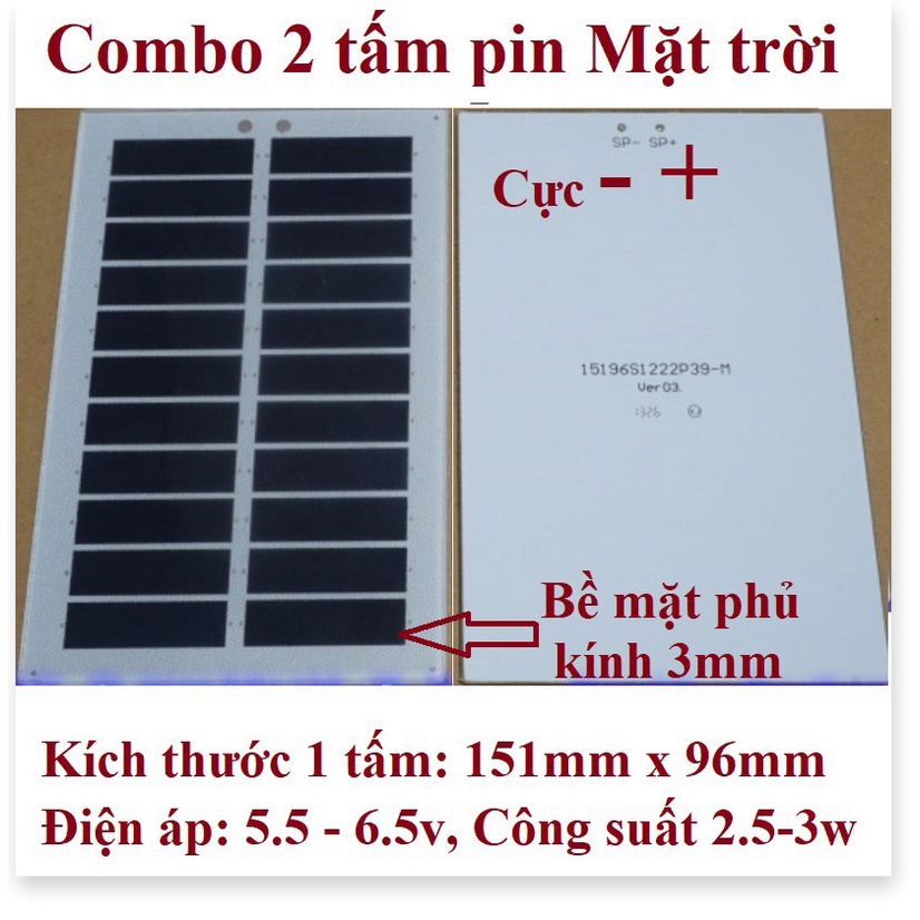 Tấm pin MONO năng lượng mặt trời 6v-5w