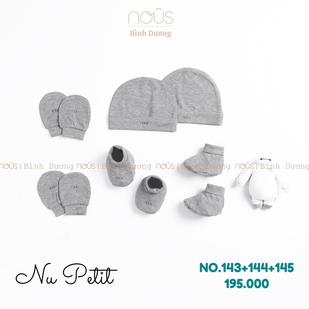 [FULL] Set Phụ Kiện Cho Bé Sơ Sinh - 2 Bao Tay Nous - 2 Bao Chân Nous - 2 Mũ Nous (Size Sơ sinh Newborn) đủ màu - BIPBIP