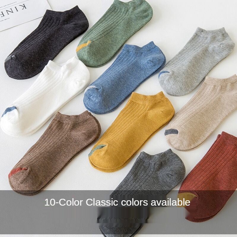 Tất Cotton Cổ Ngắn Thoáng Khí Nhiều Màu Thời Trang Hàn Quốc 2020