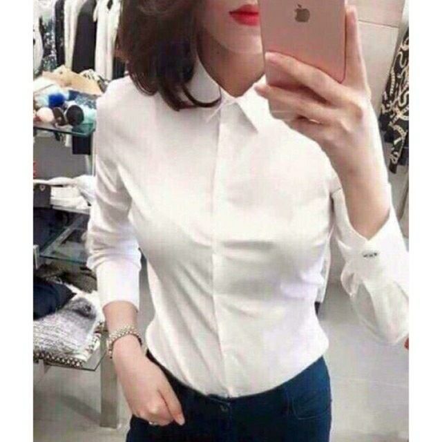 Áo sơmi trắng đen