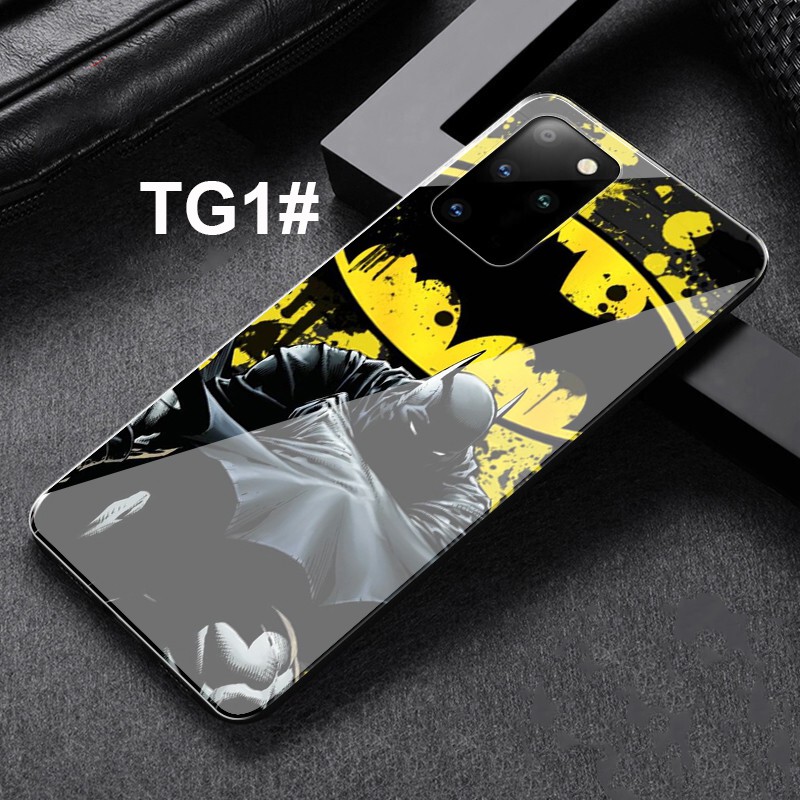 Ốp Lưng Tráng Gương In Logo Batman Dark Knight Cho Samsung Galaxy S10 S9 S8 Plus S7 Edge Note 9 8