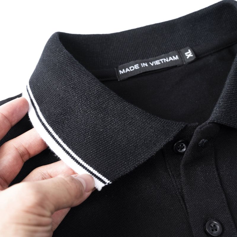 Áo Polo Nam Cổ Bẻ  Tay Ngắn Vải Thun Cá Sấu Cotton Cao Cấp Màu Sắc Sang Trọng Đen Trắng Đỏ Đô Xanh Than Xanh Bích