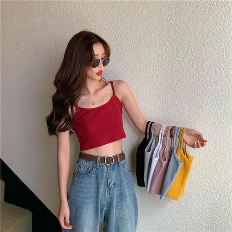 Áo hai dây Ngắn Không Tay XJ-Sleeveless 909