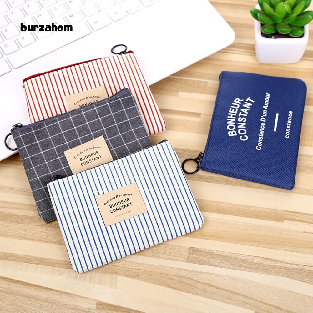 Ví đựng tiền mini bằng vải canvas in họa tiết đẹp mắt