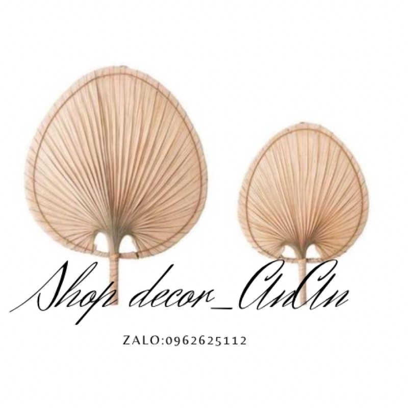 Quạt nan lá cọ lá kè decor trang trí.vintage.handmade giá tận xưởng