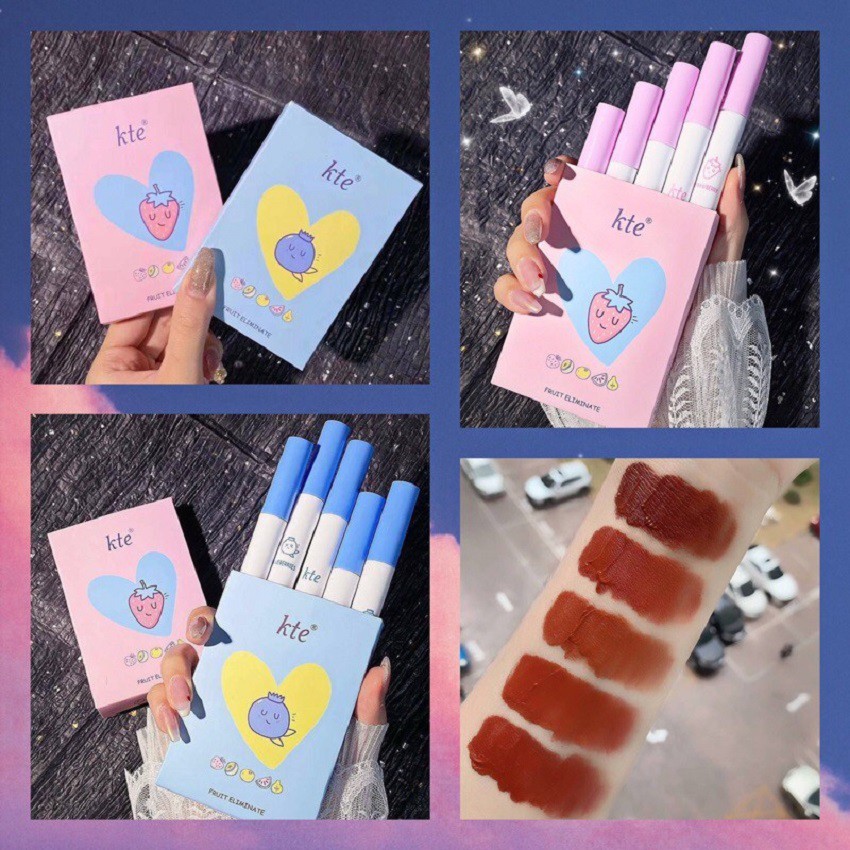 [SET 5 CÂY SON] Set Son Kem Lì KTE Fluffy Matte Lip Glaze HÀNG CHÍNH HÃNG AmiHouse.99