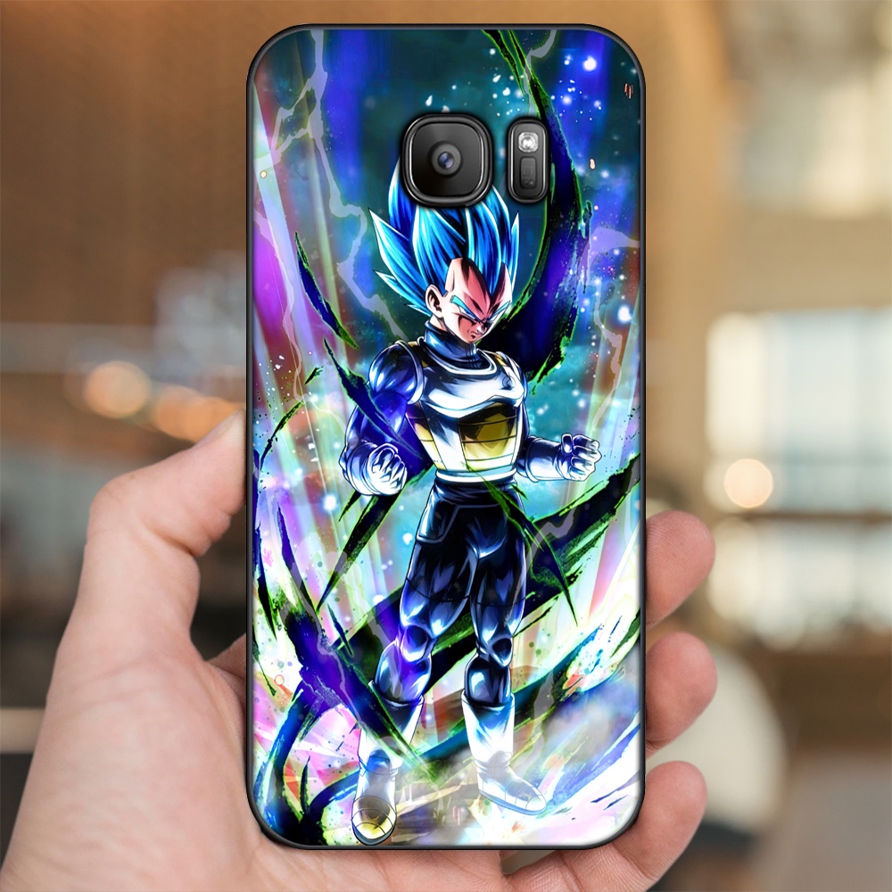 Ốp lưng Samsung S6, S6 Edge, S6 Edge Plus, S7, S7 Edge viền đen in hình Vegeta Dragon Ball