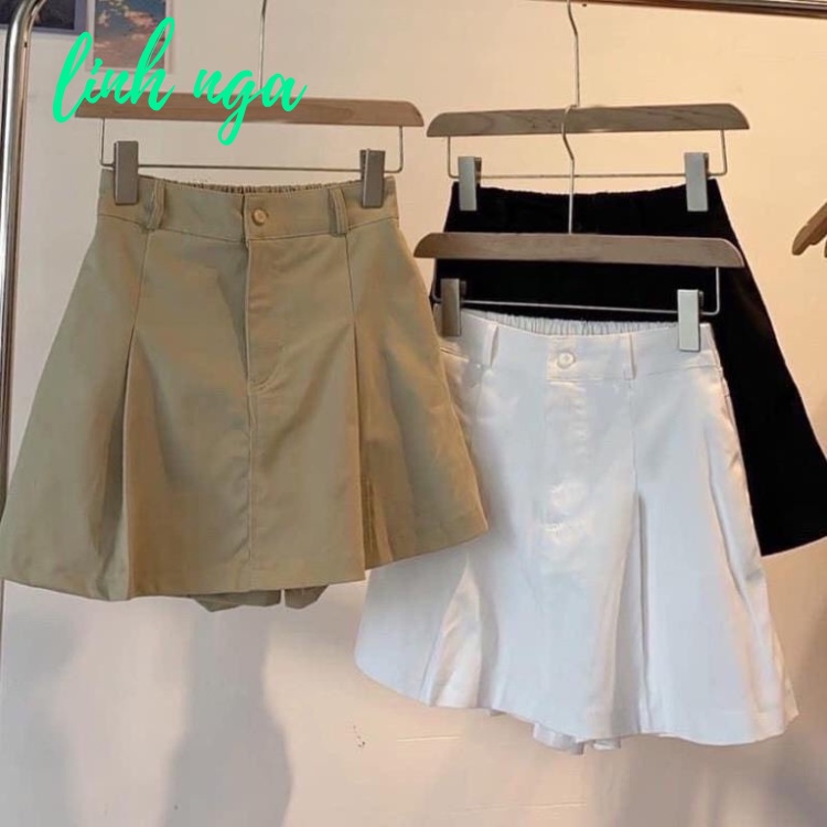 Chân váy kaki basic xếp ly mẫu mới_002