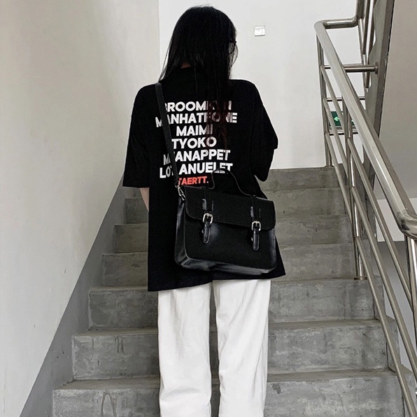 SUXI Áo Thun Tay Ngắn Cổ Tròn Dáng Rộng In Chữ Thiết Kế Đơn Giản Dễ Phối Đồ Thời Trang Mùa Hè Cho Nữ