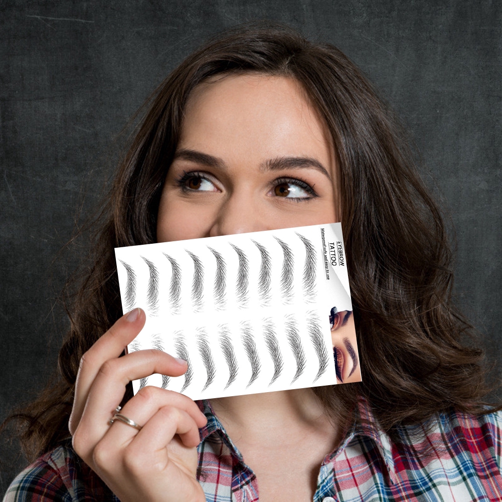 Hình dán xăm lông mày tạm thời hiệu ứng 6d lâu trôi chống thấm nước tự nhiên cho cả nam và nữ