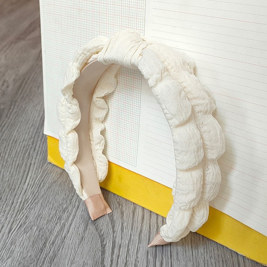 Băng Đô Cài Tóc Bản Rộng Thắt Nút Phong Cách Hàn Quốc Cho Nữ