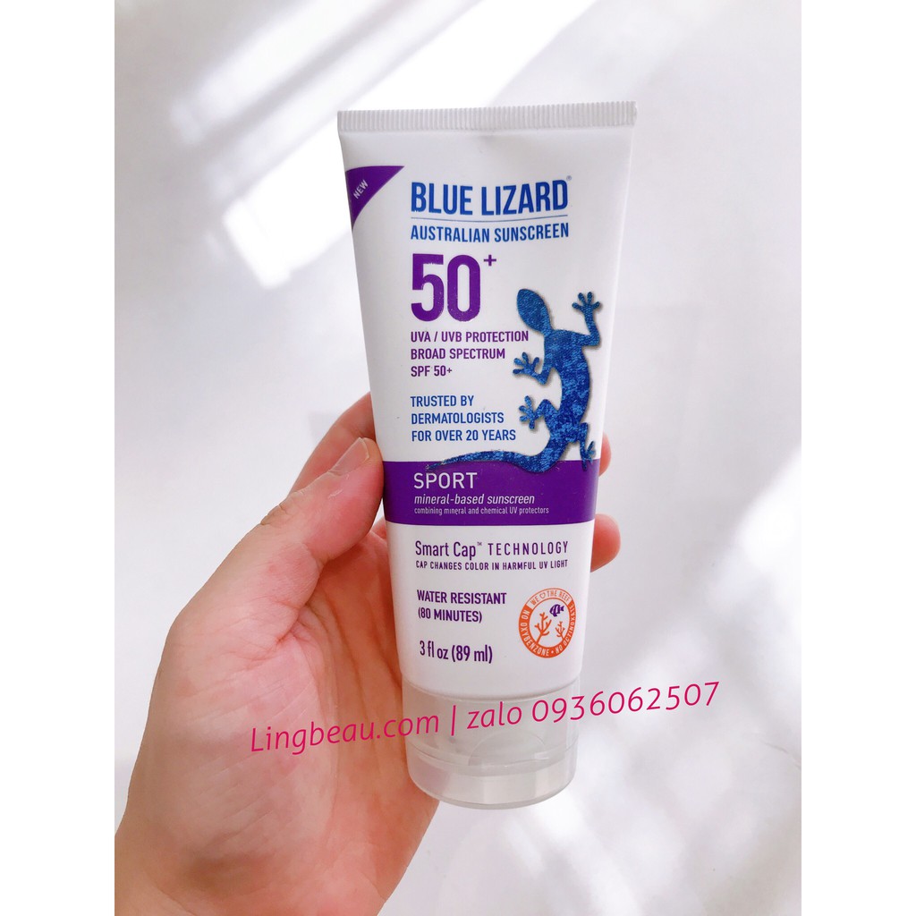 Kem chống nắng thể thao Blue Lizard Australian Sunscreen Sport Original SPF 50 (89ml)