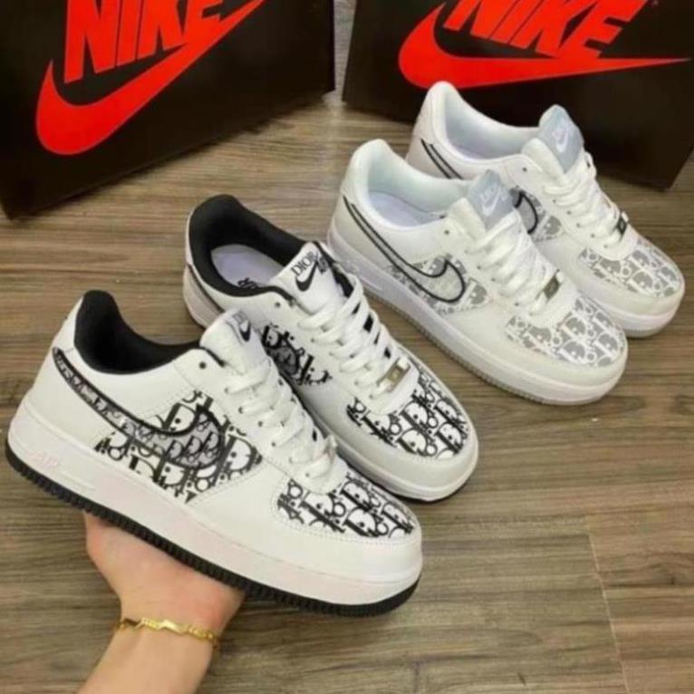 Giày thể thao AF1 DI0R đế đen đế xám nam nữ Giầy air force 1 vệt đen Hot Hit