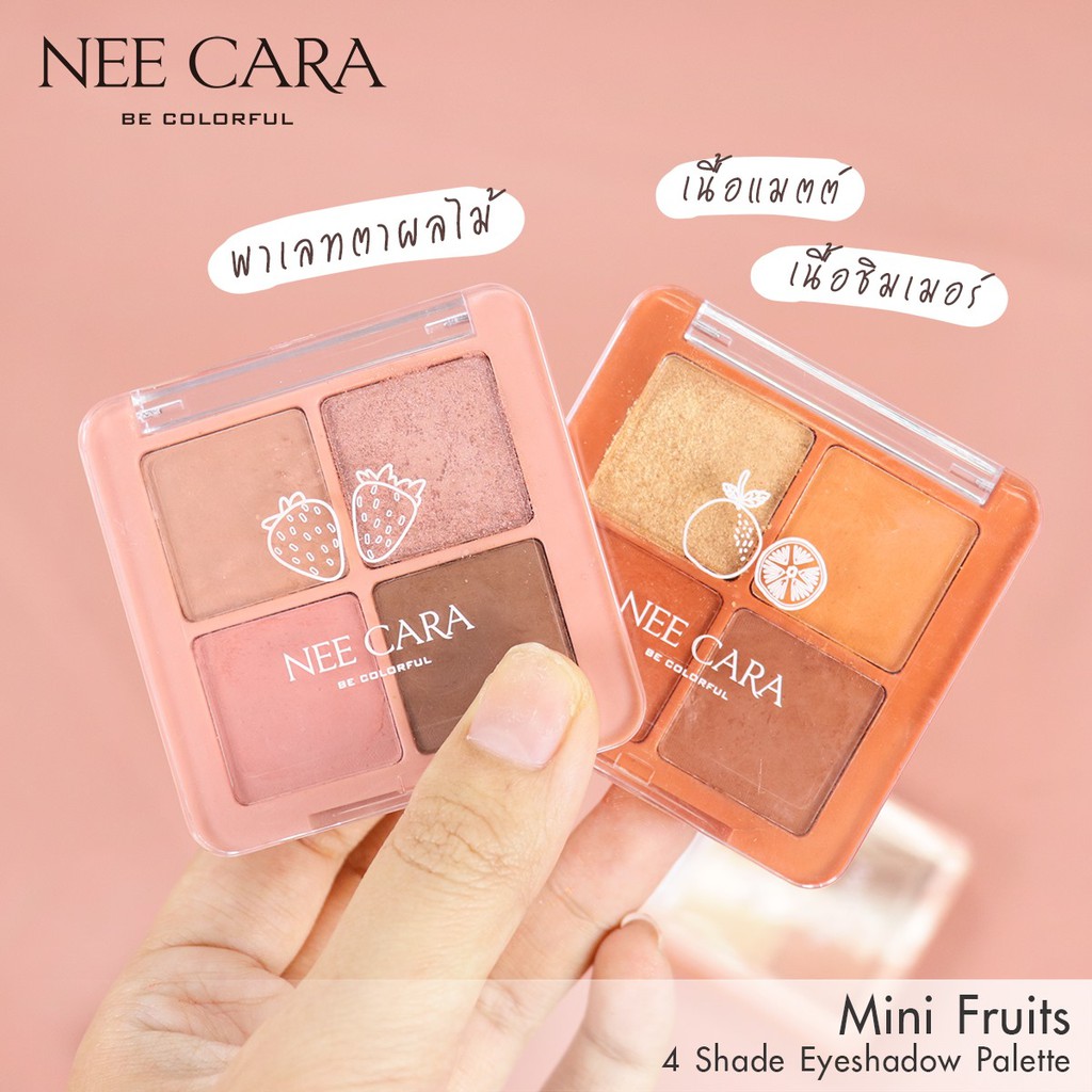 [Auth Thái] Bảng Phấn Mắt Nee Cara Tông Hồng Dâu - Bảng Màu Mắt Tông Hồng Baby - Nee Cara Mini Fruit N319 No.1