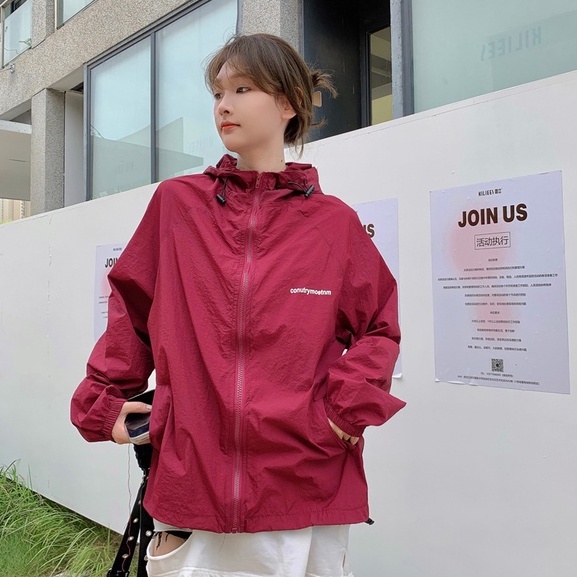 ZHELIHANGFEI Áo Khoác Chống Nắng Tay Dài Dáng Rộng Dễ Phối Đồ