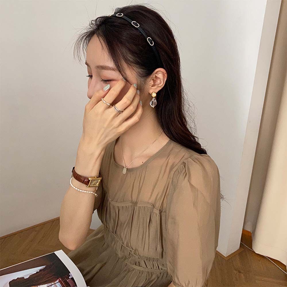 Băng đô nữ da PU mỏng ngọt ngào của Hàn Quốc