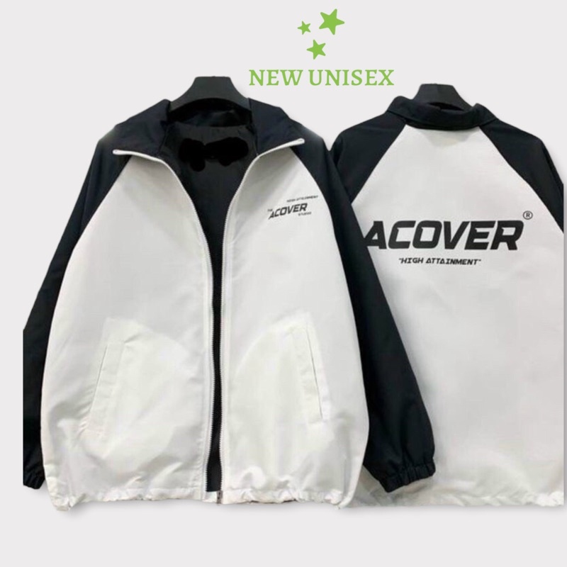 Áo Khoác Dù Nam Hai Lớp Lót Dù In Chữ ACOVER Lưng Có Dây Khóa Kéo Form Rộng Mặc Chắn Gió Che Nắng Thoải Mái [NEW UNISEX]
