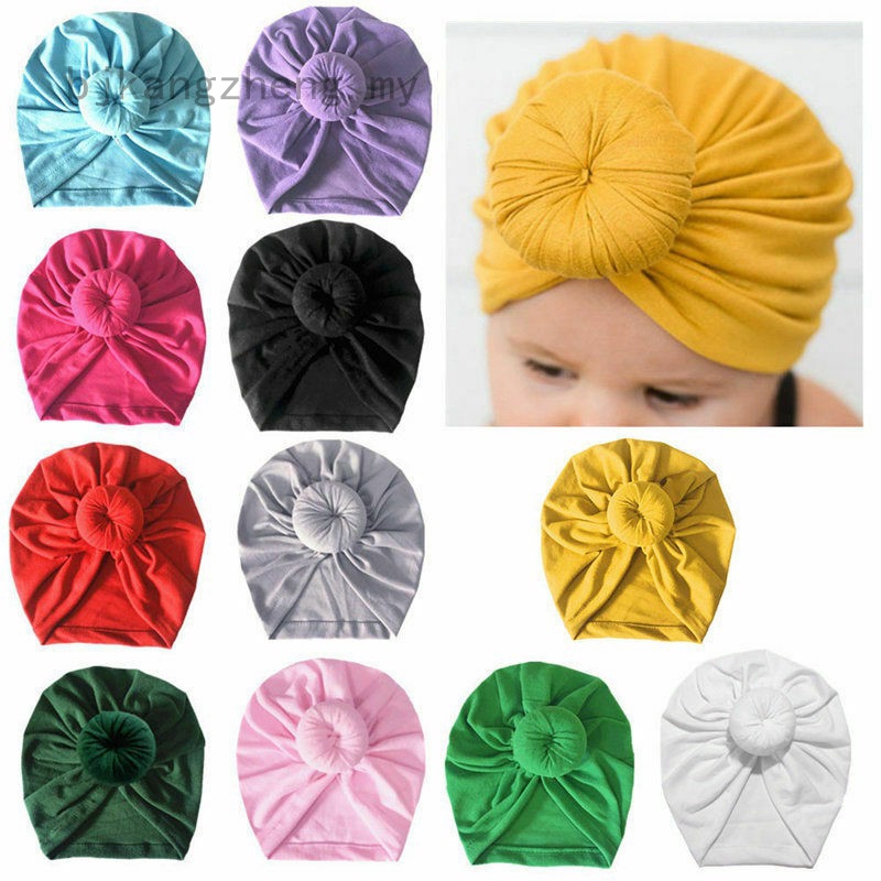 Khăn Turban Thắt Nút Mềm Mại Phong Cách Ấn Độ Cho Bé