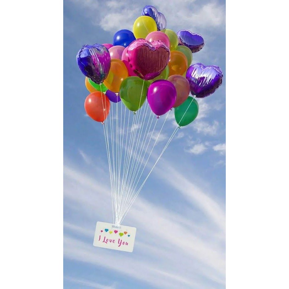 Bộ 10 vỏ bóng bay thường trộn màu Thái Lan 10&quot; 25cm
