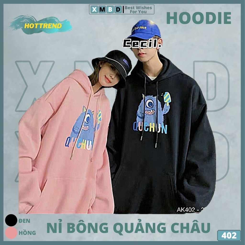 Áo Khoác Hoodie Nỉ Bông Hàng QC Dày Dặn Siêu Đẹp Áo Hoodie Nam Nữ SWEATER NỮ in QUCHUN - AK3402