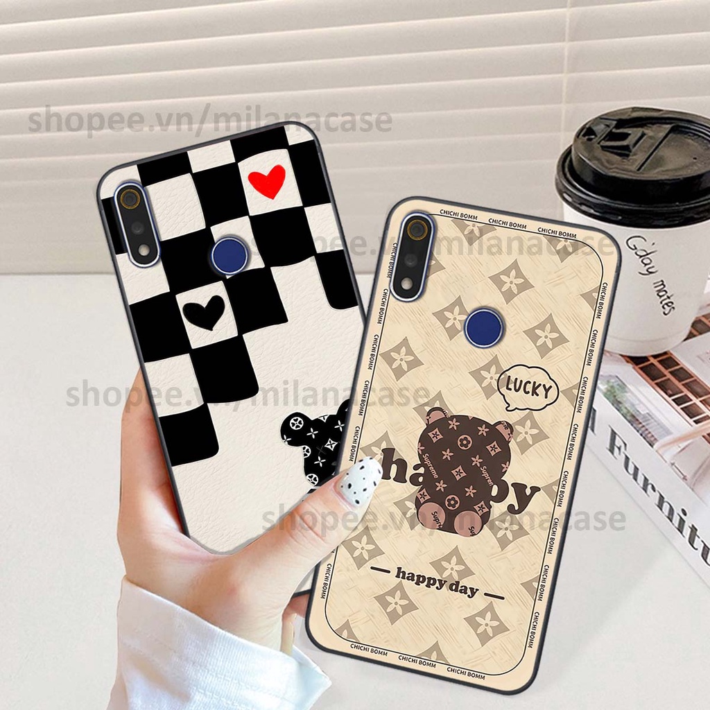 Ốp Realme 3 / 3 Pro gấu be@rBrick gấu Teddy Kaws siêu đẹp, phong cách, cá tính