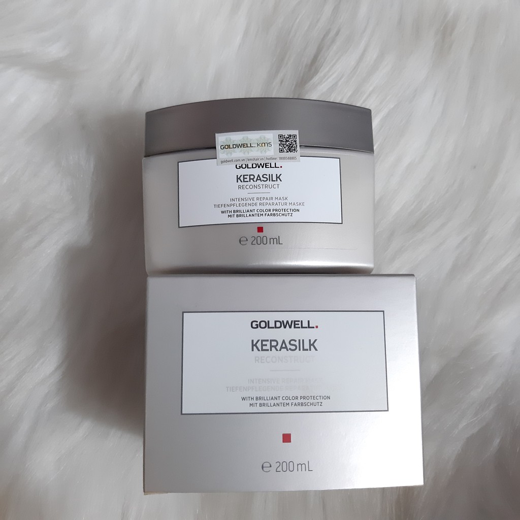 Hấp dầu (Kem ủ tóc) Goldwell Kerasilk Reconstruct Mask 500ml / 250ml dưỡng tóc hư tổn thành chắc khỏe