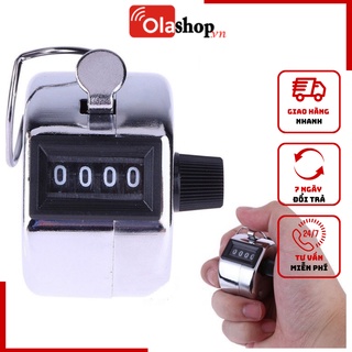 Máy bấm đếm cầm tay 4 số kim loại