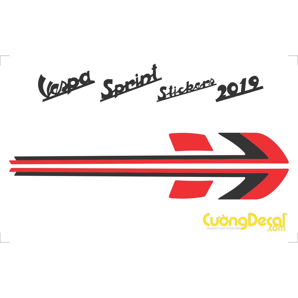 Decal stickers S-Line Vespa Sprint - Primavera 2019