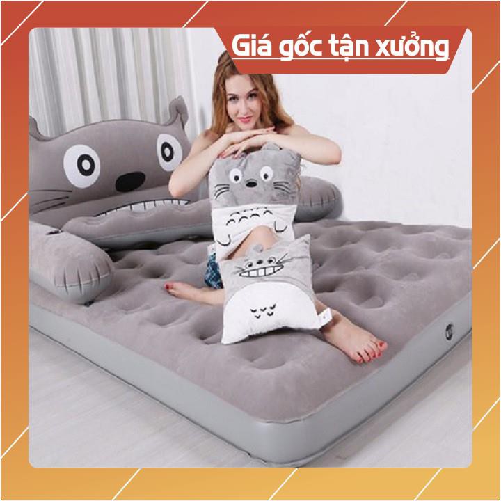 Giường Hơi Hình Thú Totoro Cao Cấp Có Bơm Điện Kèm Theo