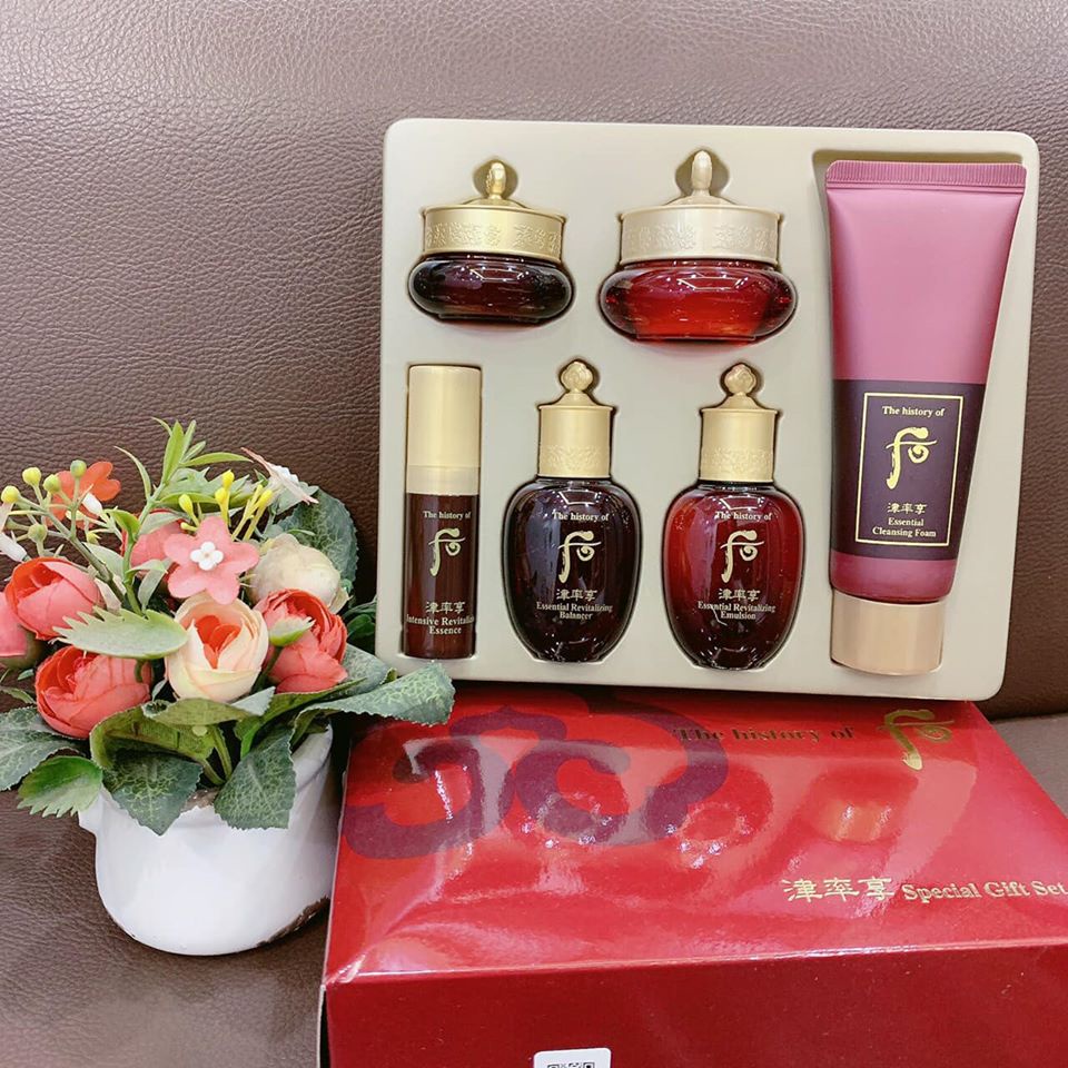 Bộ Dưỡng Whoo Đỏ Bổ Sung Tân Dịch Trẻ Hóa Làn Da - Whoo Jinyulhyang Special Gift Set 6 Sản Phẩm